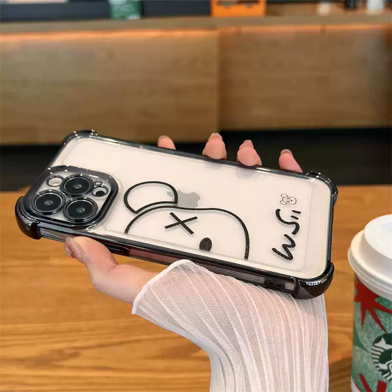 iPhone Resistant Drop Glass Phone Case(暴力熊)