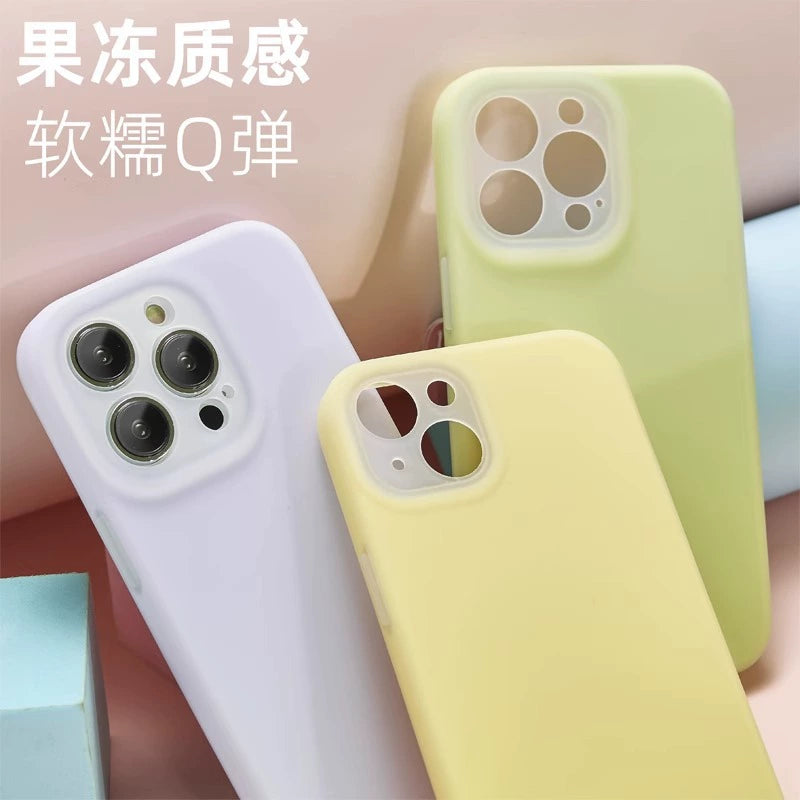 iPhone Imported Liquid Silicone Premium Jelly Soft Adhesive(果冻壳)