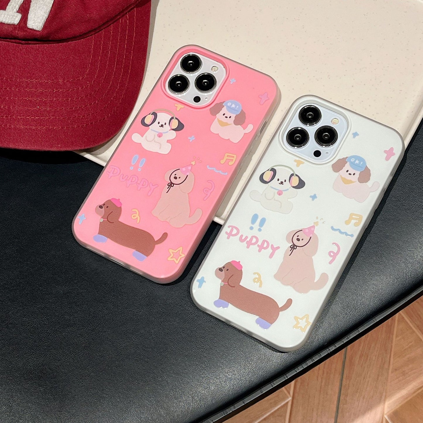 iPhone Anti-fall Glass Phone Case(碎花动物)