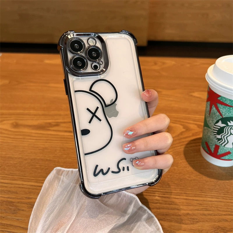iPhone Resistant Drop Glass Phone Case(暴力熊)