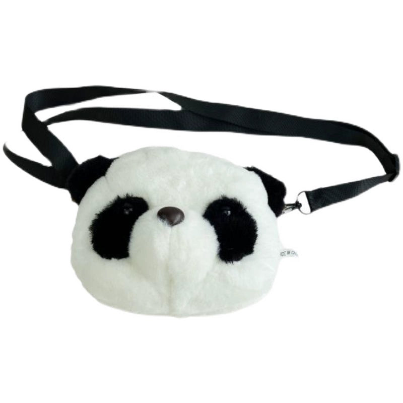 Cute plush giant panda crossbody bag