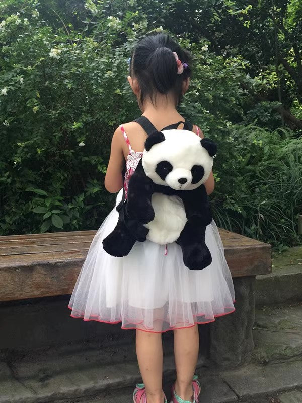 Simulation panda plush backpack