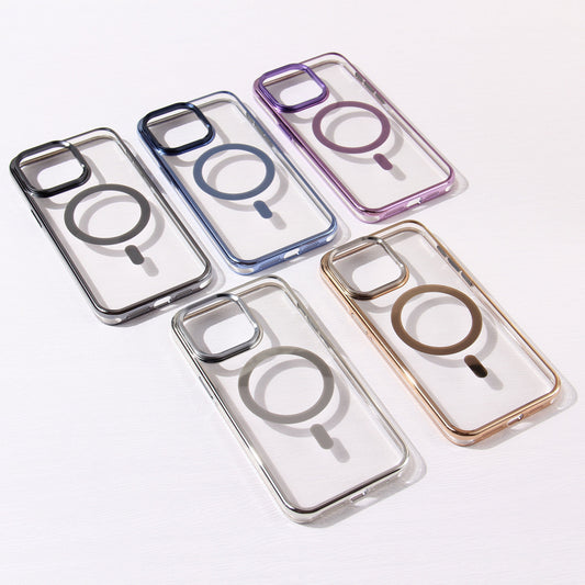 IPhone car magnetic plating ice dynam stand mobile phone case Apple
