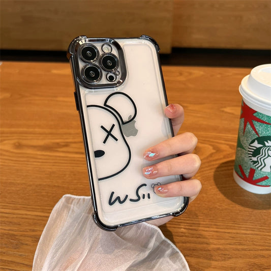 iPhone Resistant Drop Glass Phone Case（暴力熊）