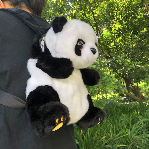 Simulation panda plush backpack