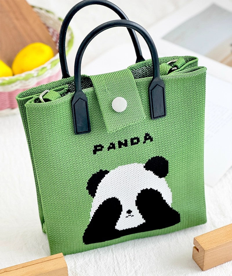 Large Capacity Panda Knitted Bag
